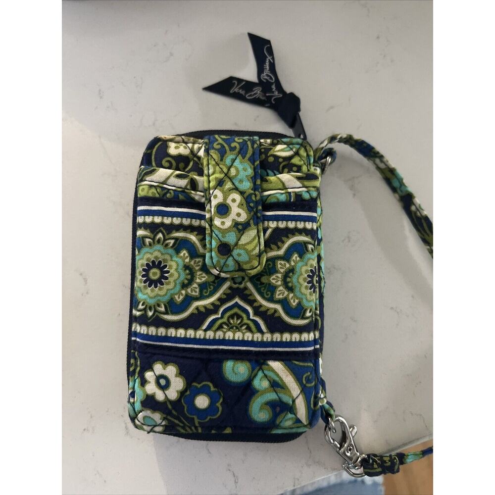 Vera Bradley Wallet Zip Rhythm And Blues Card Money Holder Wristband Paisley